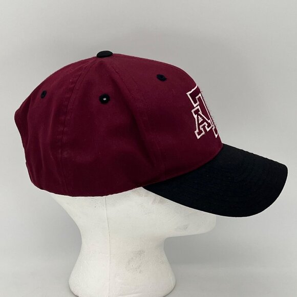 Texas A&M Logo Athletic Snapback Hat One Size Fits All Maroon And Black - Picture 6 of 14